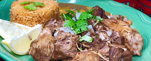 Carnitas Tapatias at Guadalajara Grill, Bar, & Table Side Salsa in Tucson Arizona.